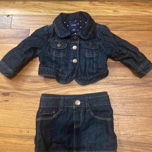 Baby Gap 1969 Mini Denim Skirt (Skort) and Jacket